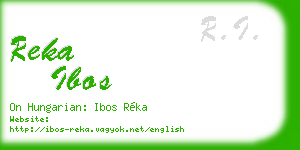 reka ibos business card